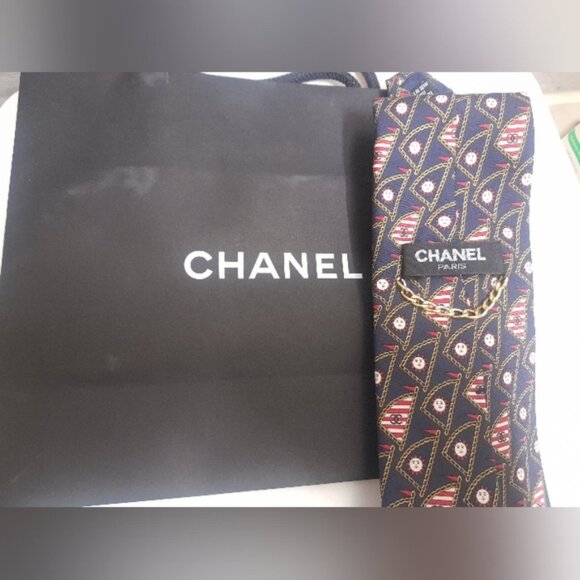 CHANEL Elegant Silk Sail & Sun Tie Twilly - Picture 10 of 10